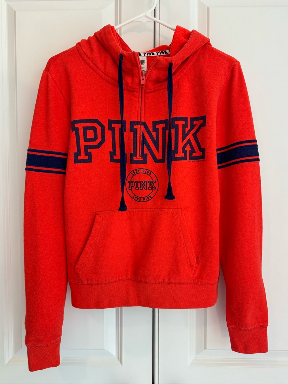 Victoria's Secret PINK Bright Red Fleece Hoodie